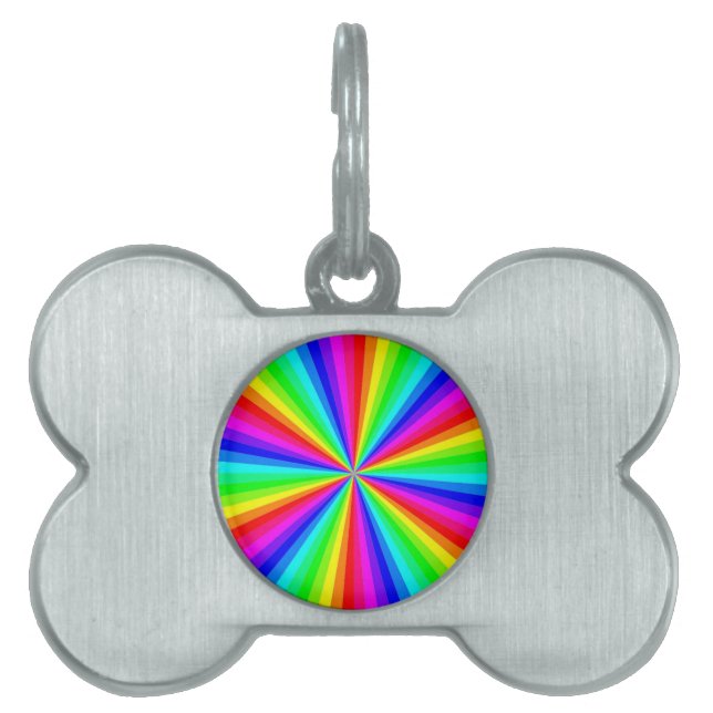 PINWHEEL RAINBOW PET ID TAG (Front)