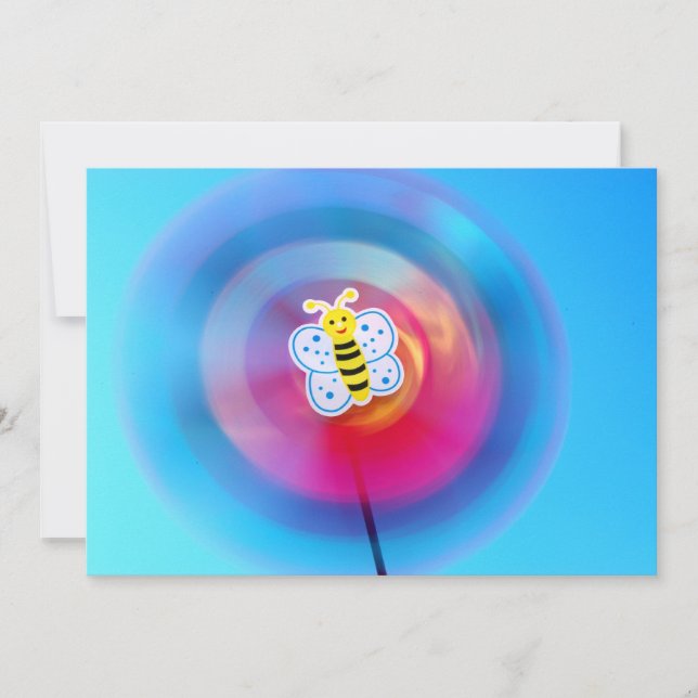 Pinwheel toy invitation (Front)