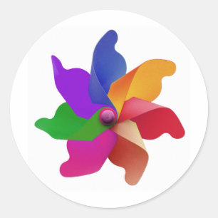 Pinwheeled Classic Round Sticker