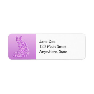 Pinwheels Cat - lavender, purple