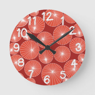 Pinwheels round clock