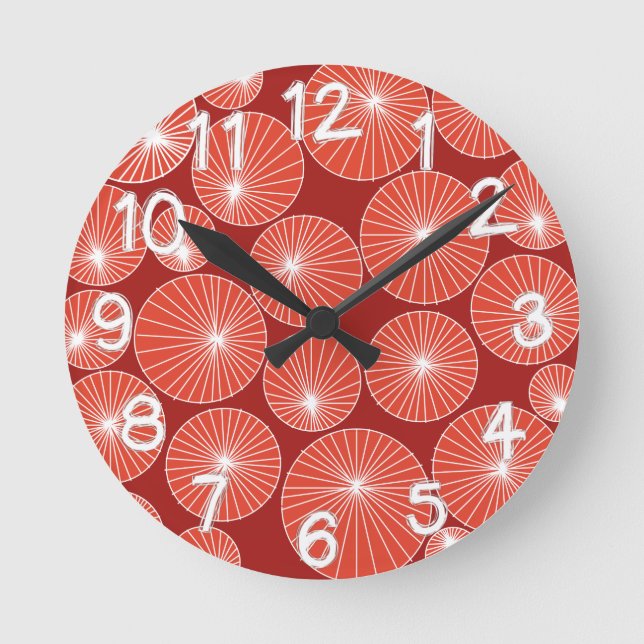 Pinwheels  round clock (Front)
