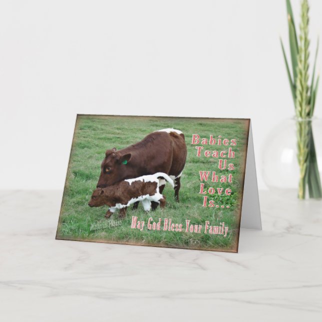 Pinzgauer- new baby-customize it card (Front)