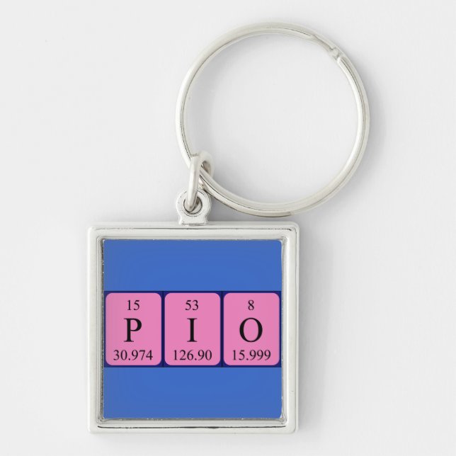 Pio periodic table name keyring (Front)