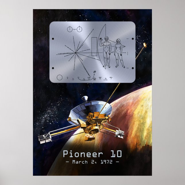 Pioneer 10 plaque - Poster (Front)