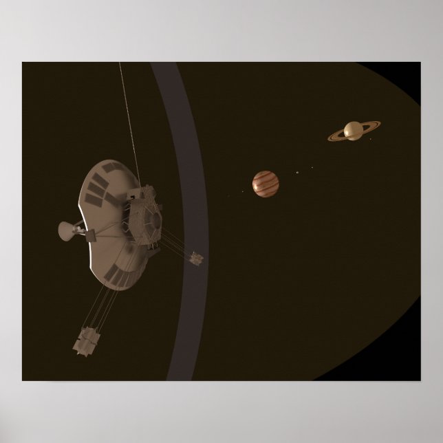 Pioneer 11 Space Exploration Science Poster (Front)