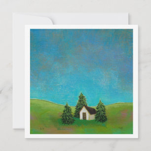 Pioneer house art peaceful landscape painting