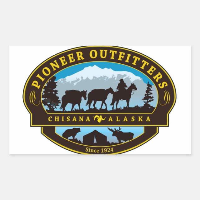 Pioneer Outfitters Logo autocollant (Devant)