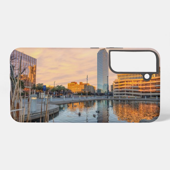 Pioneer Plaza Pond Morning Samsung Galaxy Case (Back Horizontal)