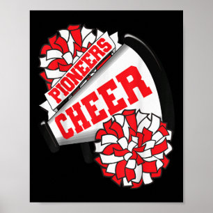 Pioneers Cheer Back To School Cheerleading Spirit Poster