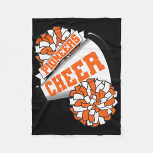 Pioneers Cheer Ck To School Cheerleading Spirit O Fleece Blanket