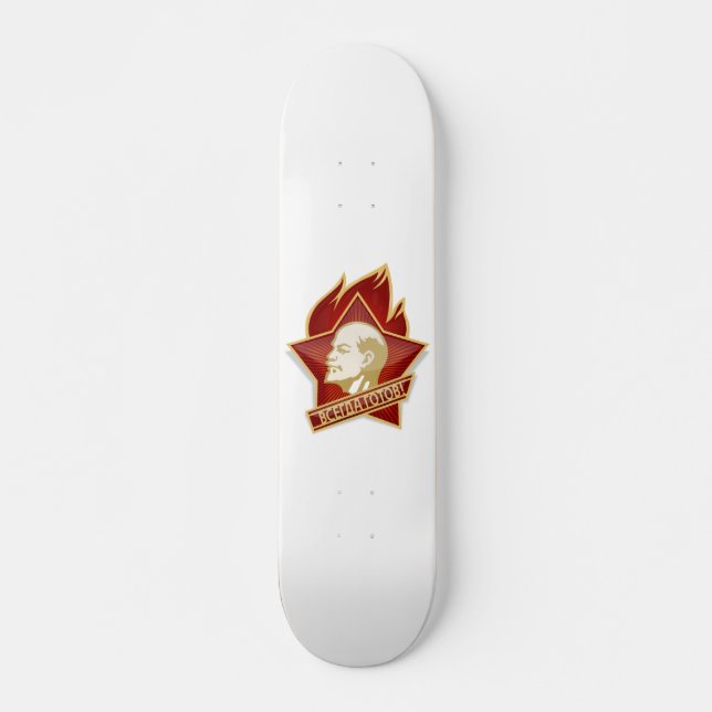 Pioneers Organization Vladimir Lenin Socialist Skateboard (Front)