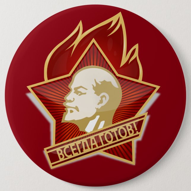 Pioneers Pin Button feat. Lenin (Front)