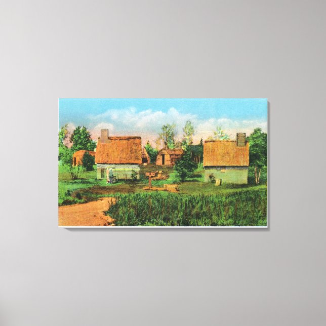 Pioneers' Village Scene in Forest River Park # 2 Canvas Print (Front)