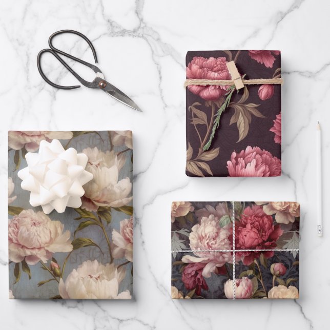 Pionies wrapping paper (Front)