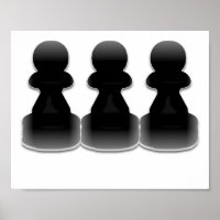 Pions noires - impression
