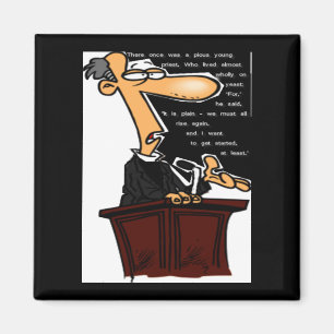Pious Priest Limerick-funny Magnet
