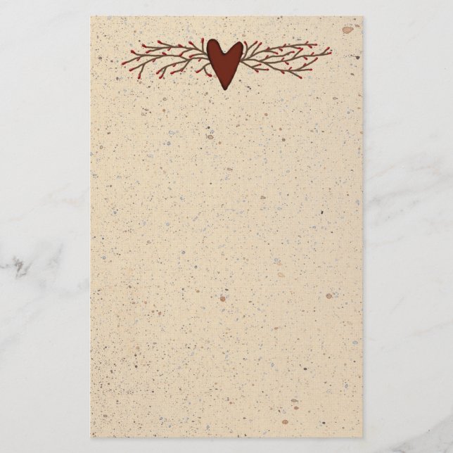 Pip Berry Heart Stationery (Front)