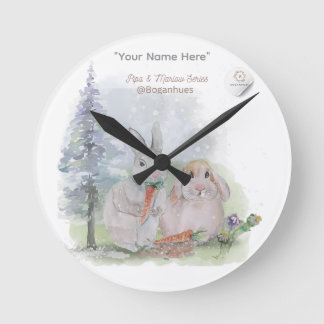 "Pipa & Marlow" Boganhues Print Round Clock