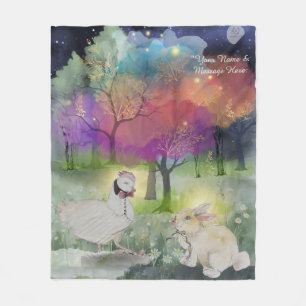 Pipa & Marlow Enchanted Forest Print Fleece Blanket