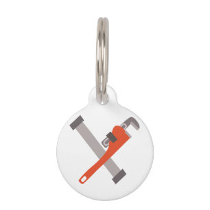 Pipe And Wrench Pet Tag