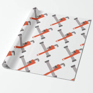 Pipe And Wrench Wrapping Paper