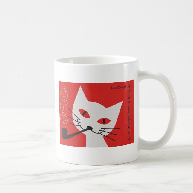 Pipe Cat Coffee Mug (Right)
