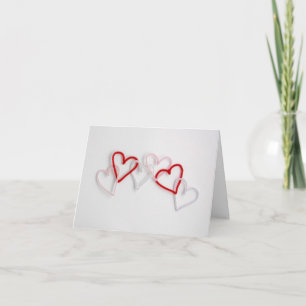 Pipe cleaner Hearts Valentine's Day card
