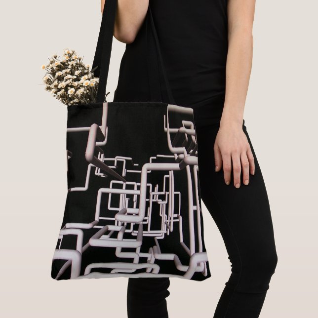 Pipe Design Tote Bag (Close Up)