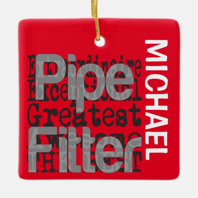 Pipe Fitter Extraordinaire CUSTOM Ceramic Ornament (Front)