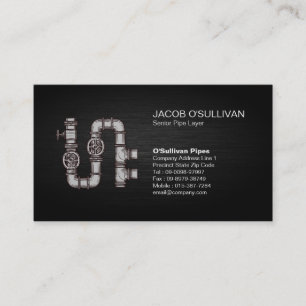 Pipe Layer Fitter Plumber Plumbing Business Card