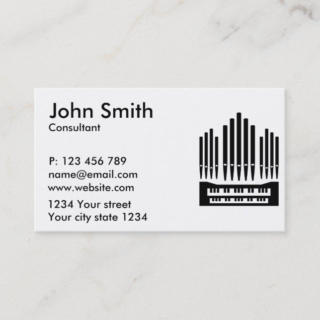 Pipe Organ Business Card (Front)