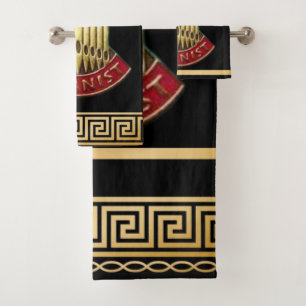 Pipe Organ Facade Logo Organist Gift / Guest  Bath Towel Set