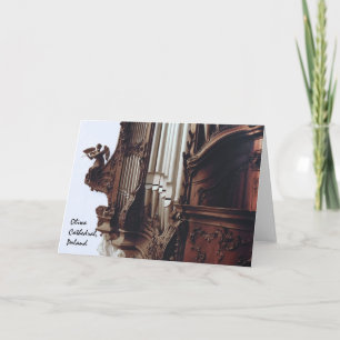 pipe organ in Oliwa Cathedral  greeting card