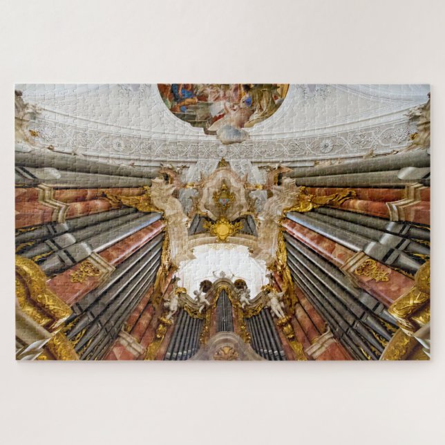 Pipe organ in Weingarten Basilica,, Germany Jigsaw Puzzle (Horizontal)