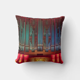 Pipe organ pillow - dark green back