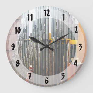 Pipe Organ Pipes Large Clock