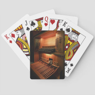 Pipe organ playing cards - organ console
