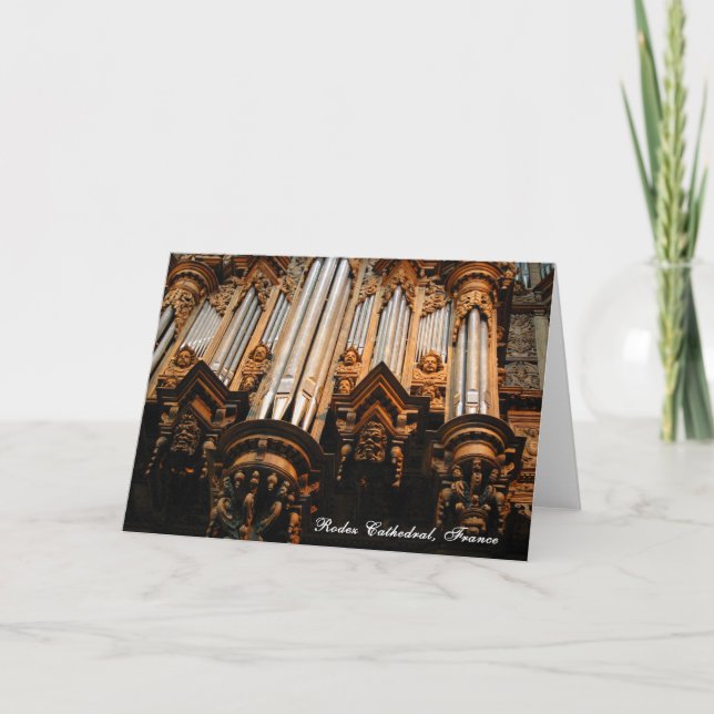 Pipe organ, Rodez Cathedral, France Card (Front)