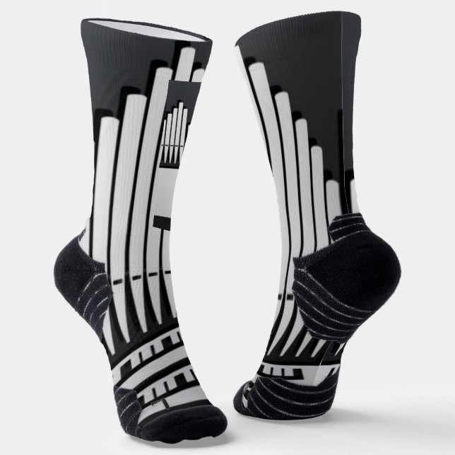 Pipe Organ Virtuoso Performance Socks (Angled)