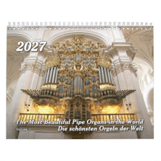 Pipe Organ Wall Calendar 2027 – Music Calendar