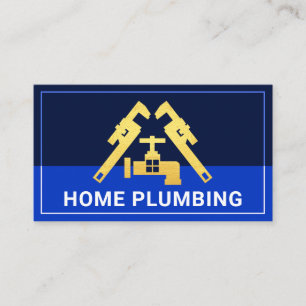 Pipe Wrench Faucet Flood Waters Business Card