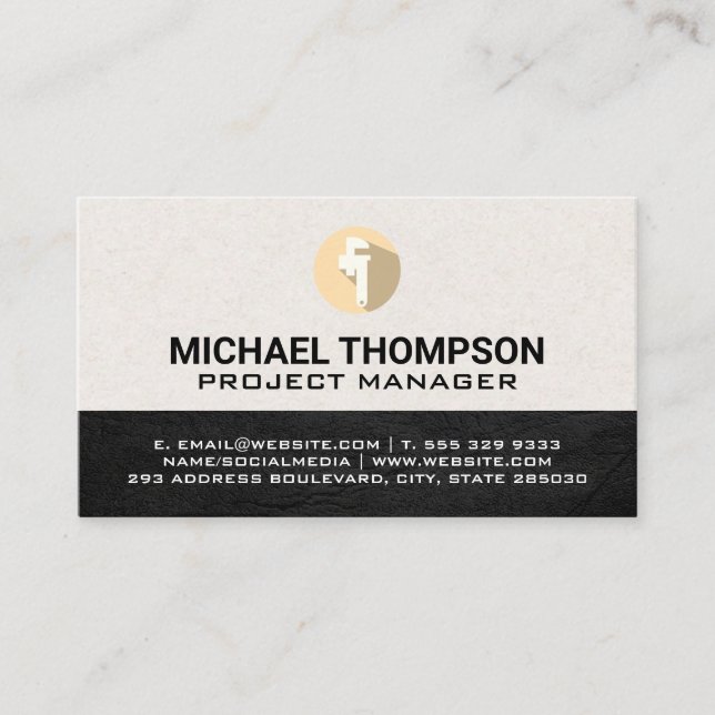 Pipe Wrench Icon Business Card (Front)