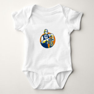 Pipefitter Oil Worker Tighten Pipe Valve Baby Bodysuit