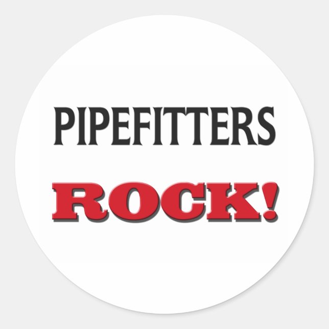Pipefitters Rock Classic Round Sticker (Front)