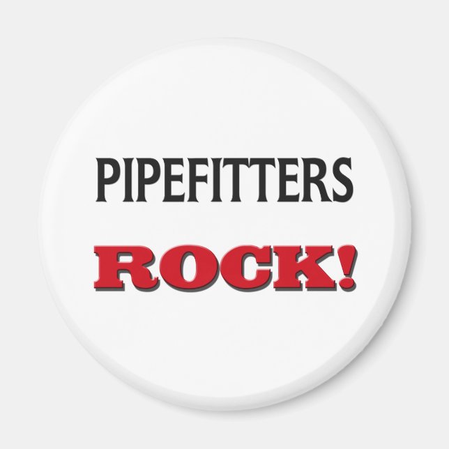 Pipefitters Rock Magnet (Front)