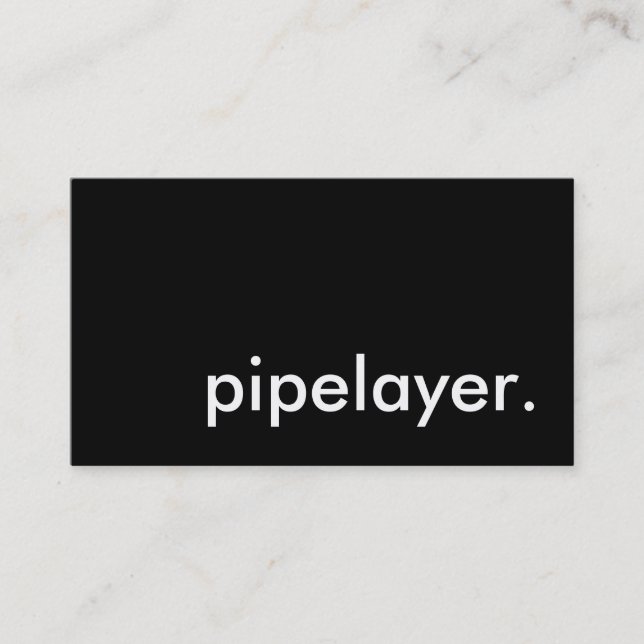 pipelayer. business card (Front)