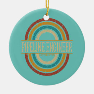 Pipeline Engineer Vintage Retro  Ceramic Ornament