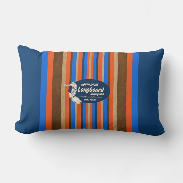 Pipeline Hawaii Surboard Coussin Lumbar réversible (Recto)