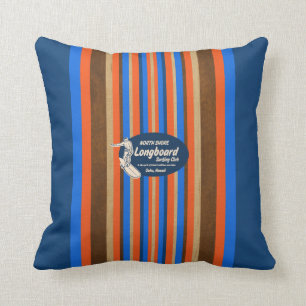 Pipeline Hawaii Surfer Coussin Carré réversible